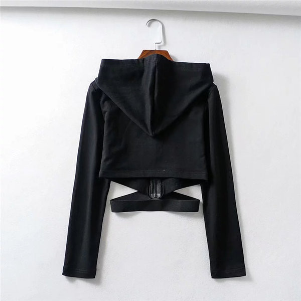 Hanorac scurt modern cu talie elastica