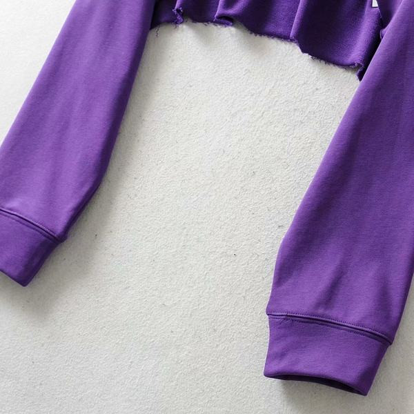 Κοντό γυναικείο φούτερ με επιγραφή σε δύο χρώματα