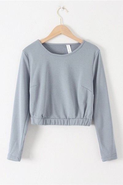 Дамска блуза с обло деколте и ластик