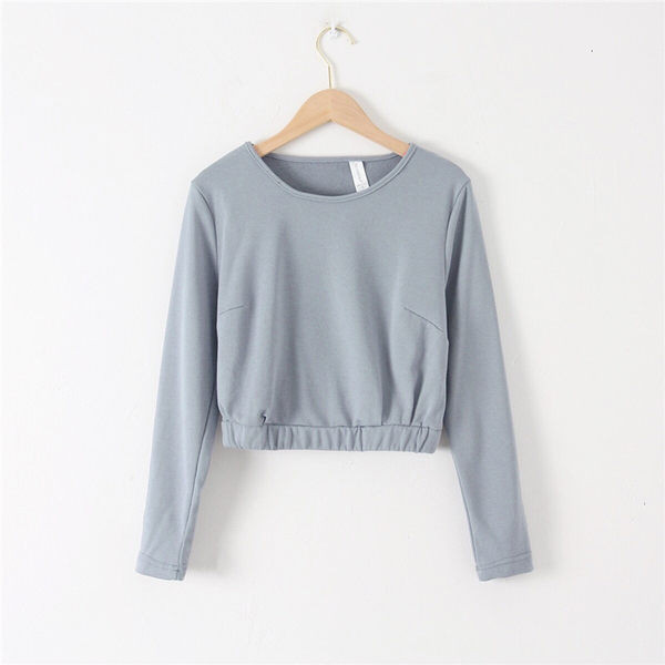 Дамска блуза с обло деколте и ластик