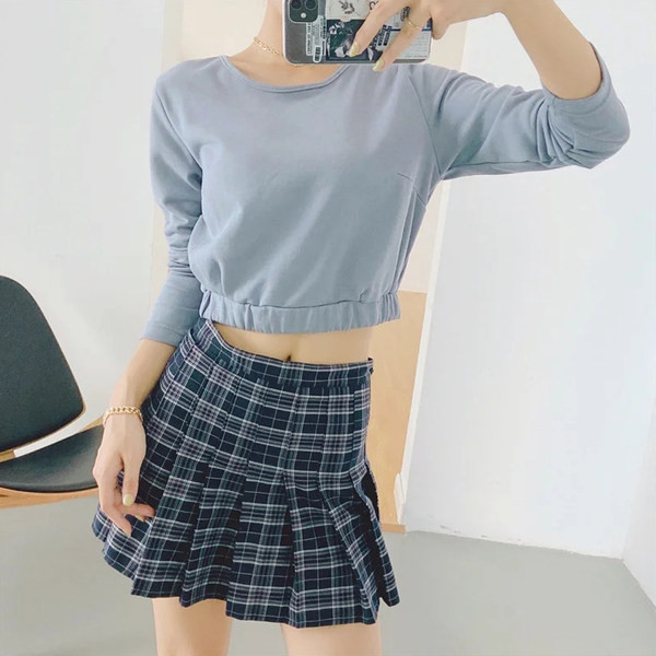 Дамска блуза с обло деколте и ластик