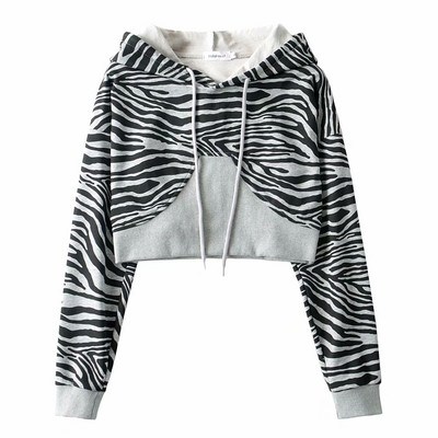 Μοντέρνο γυναικείο φούτερ με κουκούλα