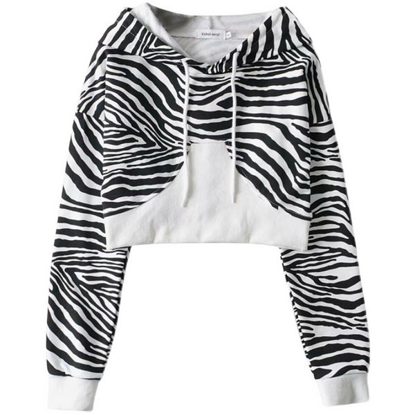 Μοντέρνο γυναικείο φούτερ με κουκούλα