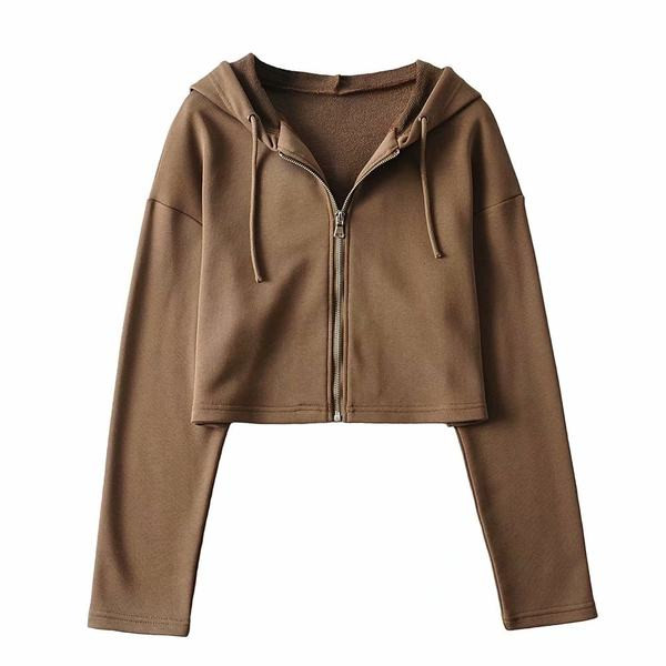 Γυναικείο φούτερ με φερμουάρ και κουκούλα