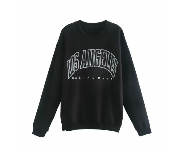 Νέο μοντέλο γυναικείο φούτερ με στρογγυλή λαιμόκοψη και επιγραφή