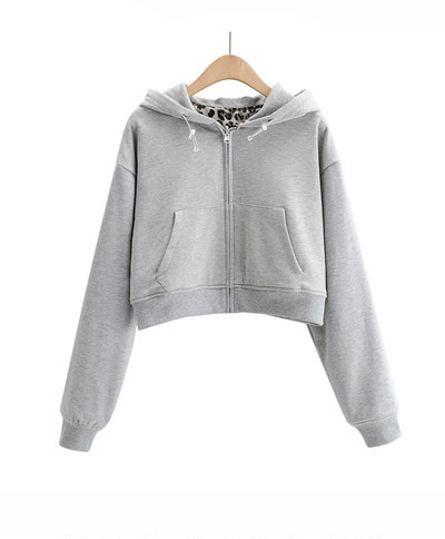 Κοντό φούτερ  με κουκούλα