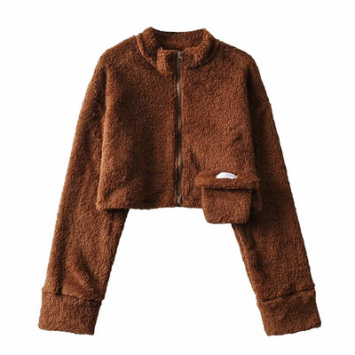 Hanorac de damă din puf cu fermoar