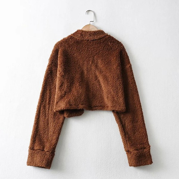 Hanorac de damă din puf cu fermoar