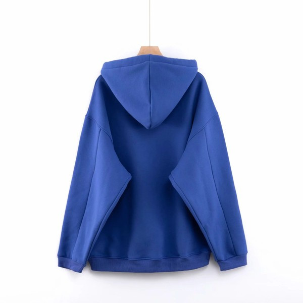 Φαρδύ μοντέλο γυναικείο φούτερ με ζεστή φόδρα