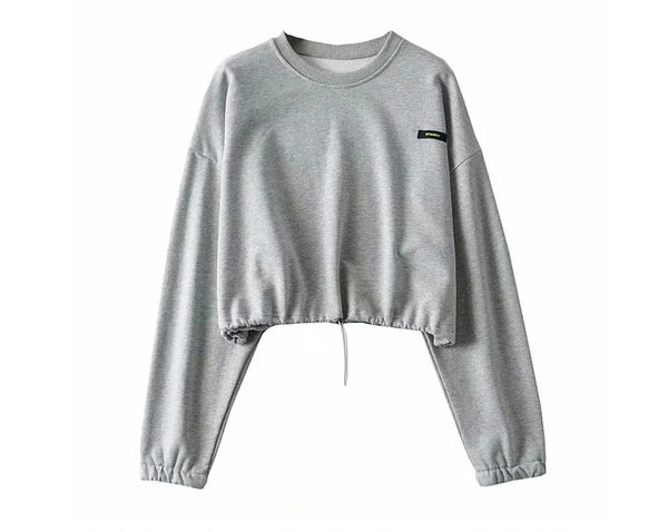 Γυναικεία μπλούζα με οβάλ λαιμόκοψη - κοντό μοντέλο