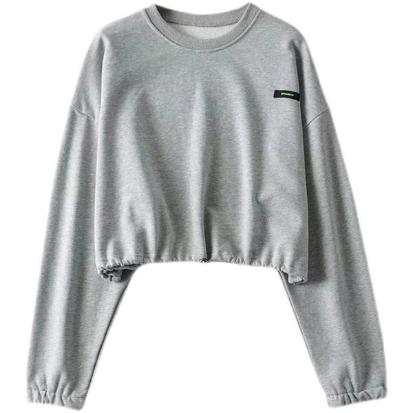 Γυναικεία μπλούζα με οβάλ λαιμόκοψη - κοντό μοντέλο