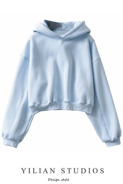 Hanorac de dama model simplu cu gluga