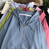 Γυναικείο καθημερινό φούτερ με κουκούλα και φερμουάρ