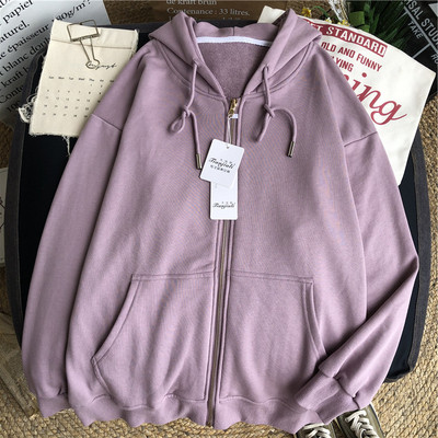 Γυναικείο καθημερινό φούτερ με κουκούλα και φερμουάρ