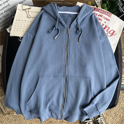 Γυναικείο καθημερινό φούτερ με κουκούλα και φερμουάρ