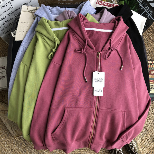 Γυναικείο καθημερινό φούτερ με κουκούλα και φερμουάρ