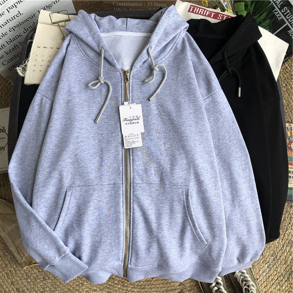 Γυναικείο καθημερινό φούτερ με κουκούλα και φερμουάρ