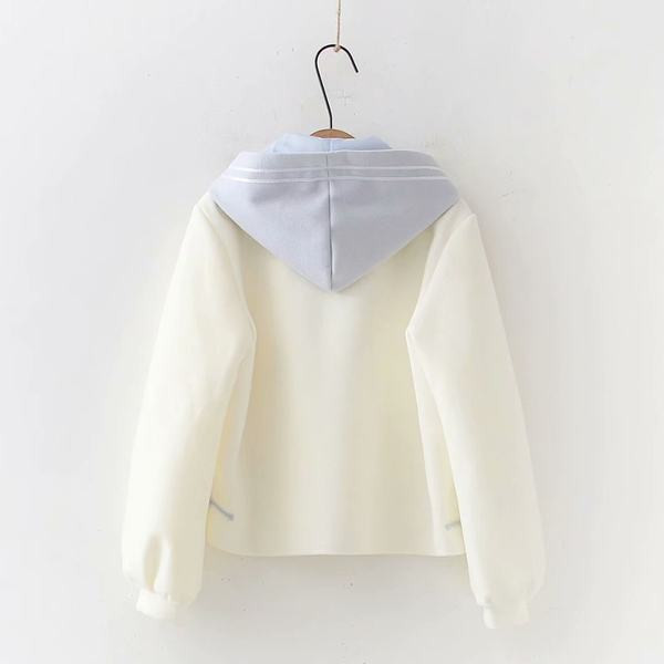 Γυναικείο φούτερ με κέντημα και κουκούλα