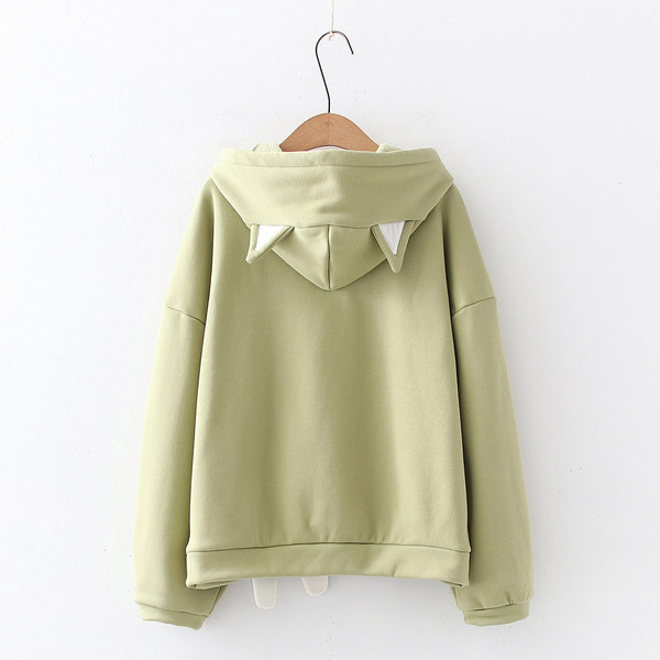 Γυναικείο φούτερ με κουκούλα και 3D εφαρμογή