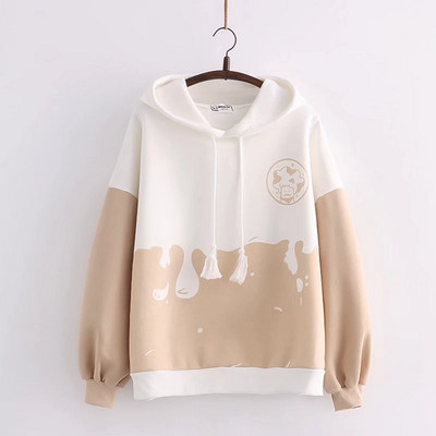 Női pulóver kapucnival és több színben hímzéssel