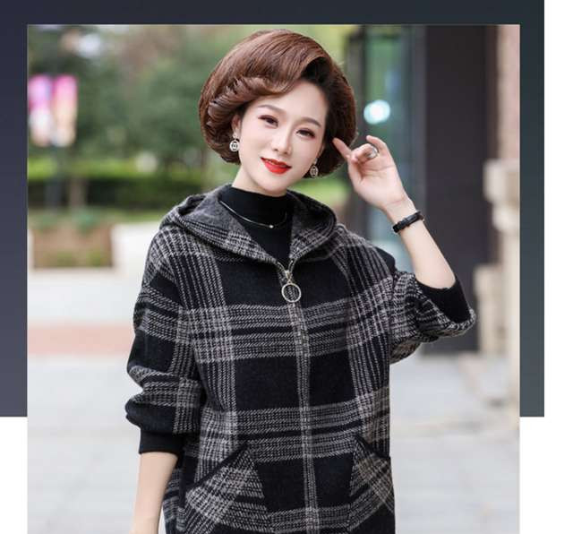 Vékony női kabát kapucnival és cipzárral