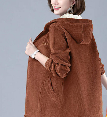 Γυναικείο μπουφάν με ζεστή φόδρα και τσέπες