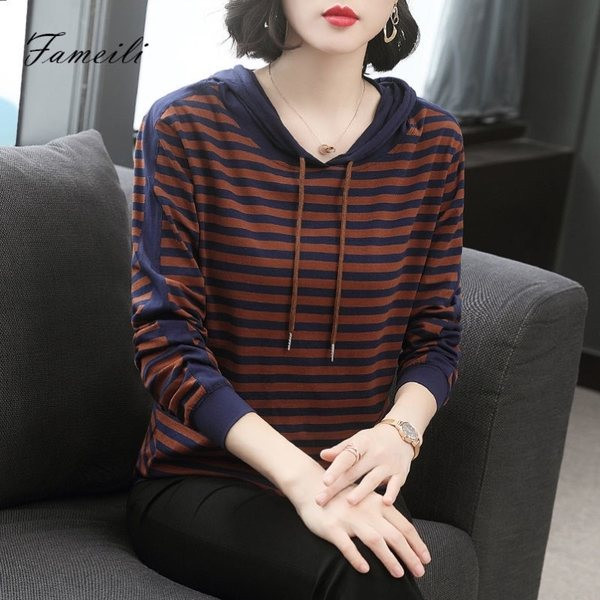 Alkalmi női csíkos pulóver több színben