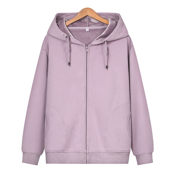 Γυναικείο φούτερ με κουκούλα και φερμουάρ σε δύο χρώματα