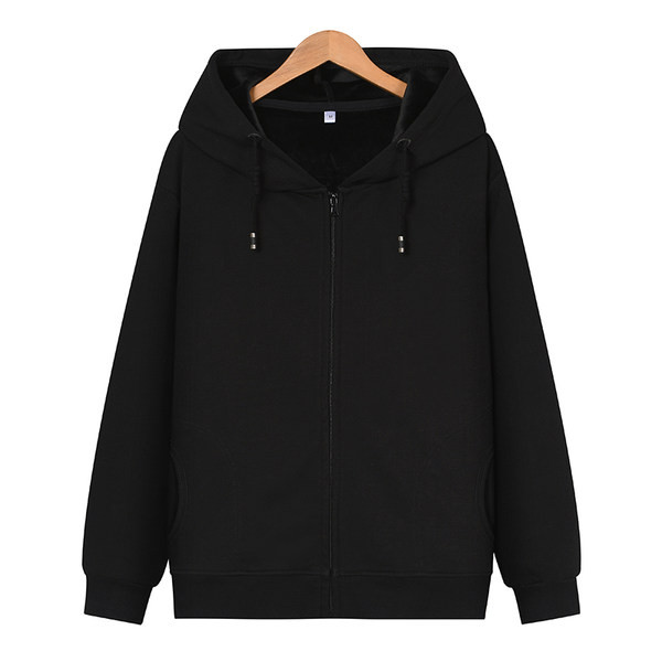 Γυναικείο φούτερ με κουκούλα και φερμουάρ σε δύο χρώματα