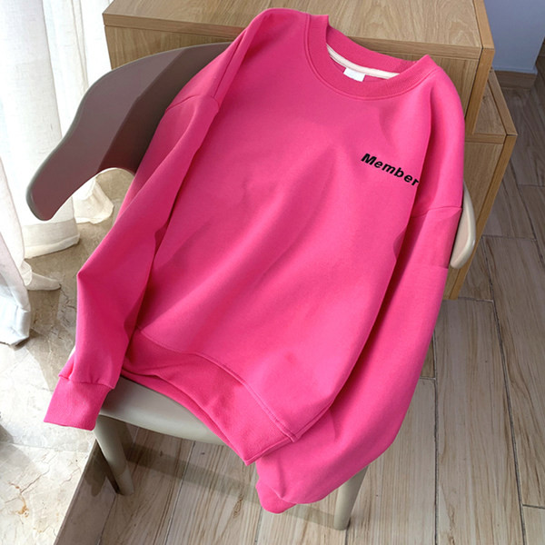 Γυναικείο φούτερ με οβάλ λαιμόκοψη και επιγραφή