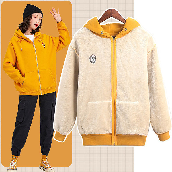 Hanorac de damă cu căptușeală în puf potrivit pentru femei