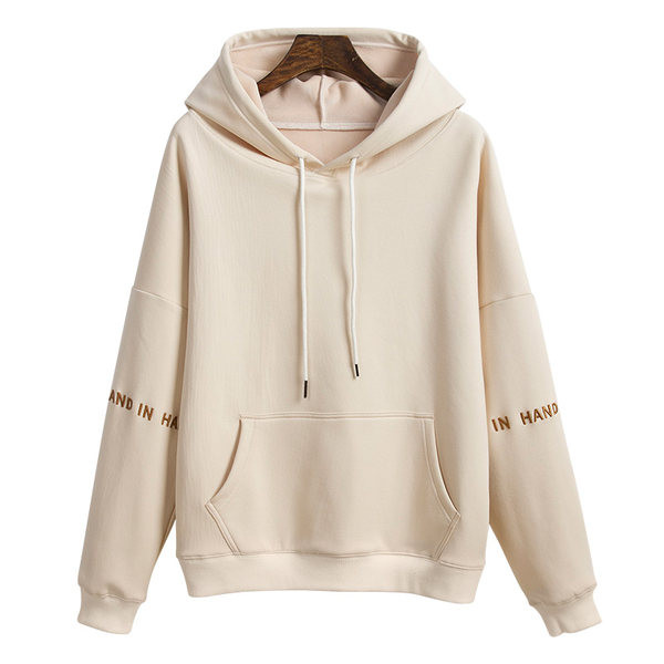 Καθημερινό γυναικείο φούτερ με ζεστή φόδρα και κουκούλα