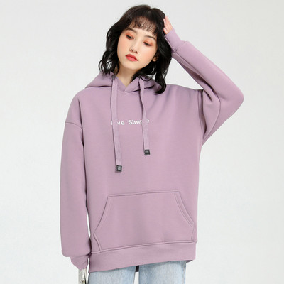 Ζεστό γυναικείο φούτερ με μπροστινή τσέπη