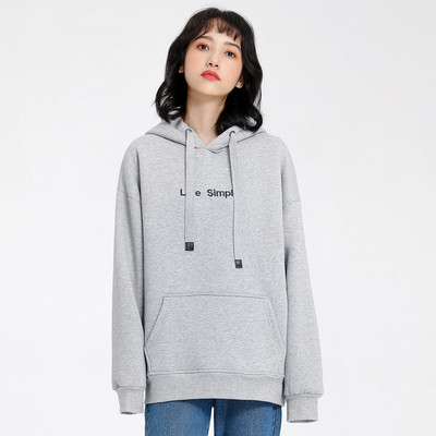 Ζεστό γυναικείο φούτερ με μπροστινή τσέπη