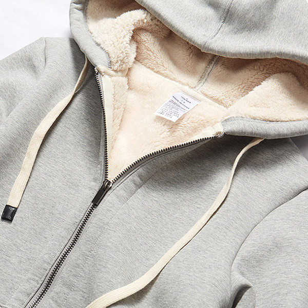 Hanorac de iarnă de damă cu căptușeală caldă și glugă