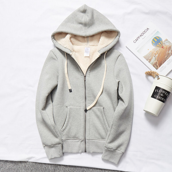 Hanorac de iarnă de damă cu căptușeală caldă și glugă