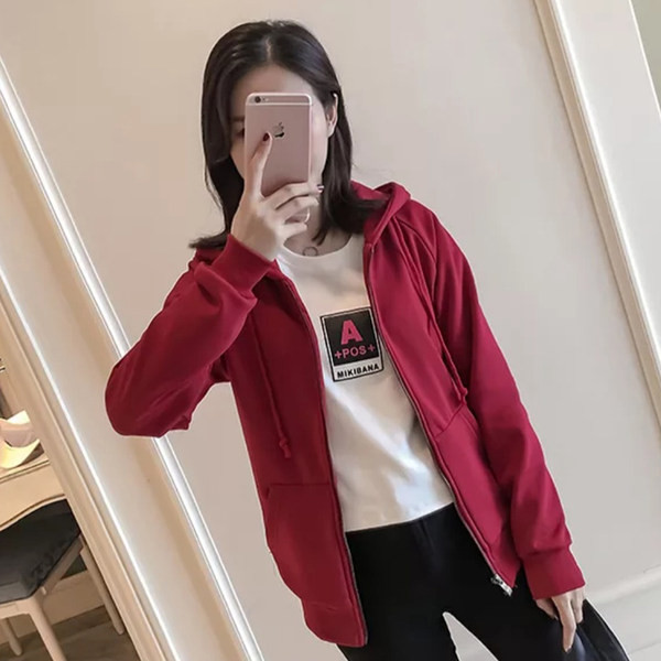 Γυναικείο φούτερ με κουκούλα και φερμουάρ νέο μοντέλο