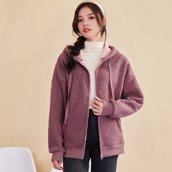 Γυναικείο πουπουλένιο φούτερ με τσέπη και κουκούλα