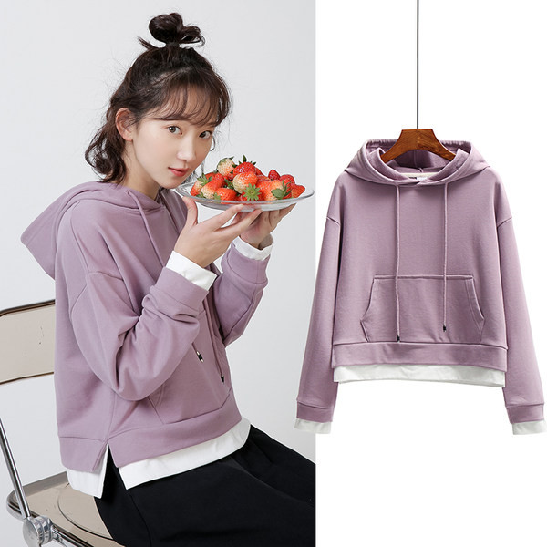 Γυναικείο φούτερ με τσέπη σε τρία χρώματα