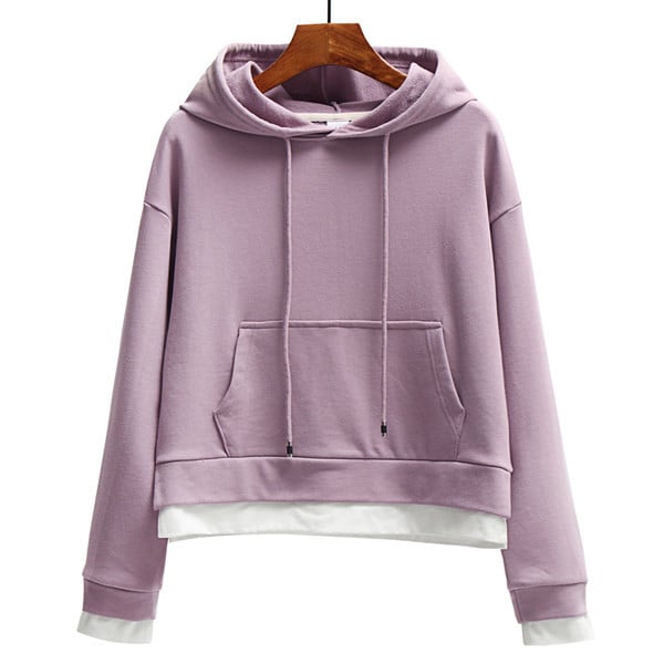 Γυναικείο φούτερ με τσέπη σε τρία χρώματα