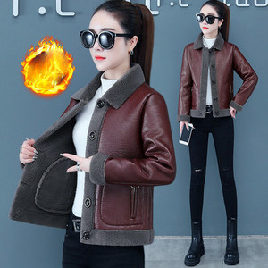 Νέο μοντέλο γυναικείο έκο δερμάτινο μπουφάν με απαλή ζεστή φόδρα