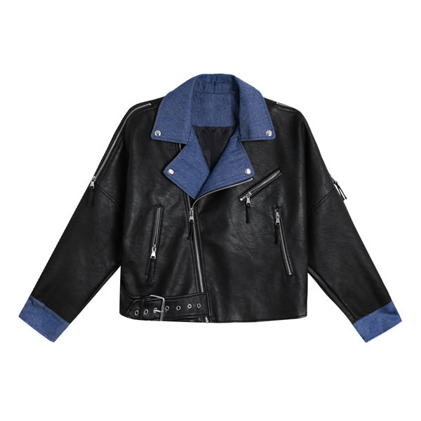 Ingyenes modell női kabát fekete színben, cipzárral