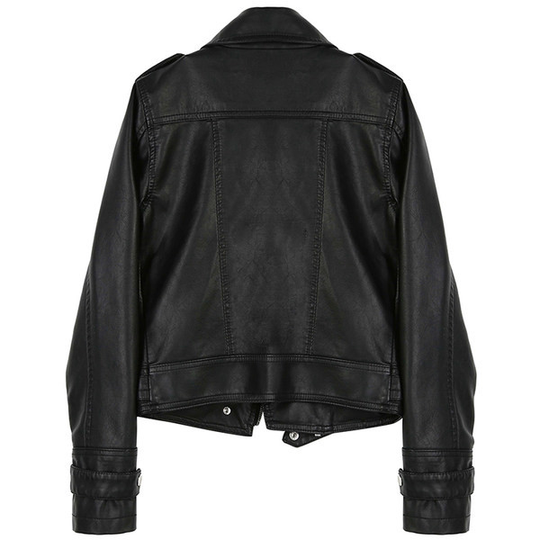 Női bőrkabát cipzárral, két színben