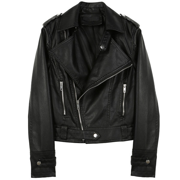 Női bőrkabát cipzárral, két színben