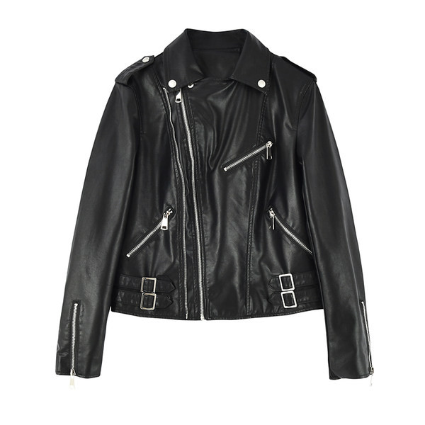 Tavaszi női kabát eko bőrből három színben