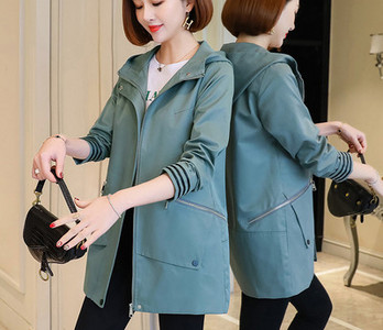 Geaca casual dama cu gluga si fermoar