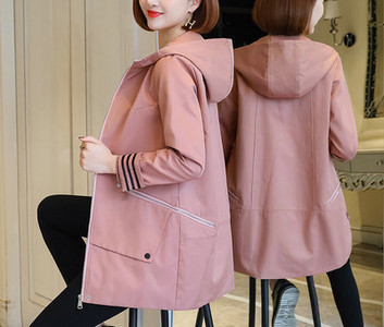 Geaca casual dama cu gluga si fermoar