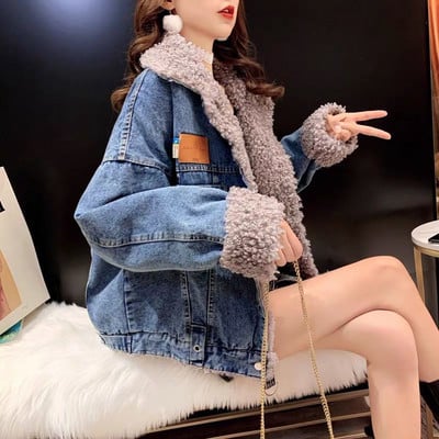 Jachetă de damă din denim cu căptușeală caldă