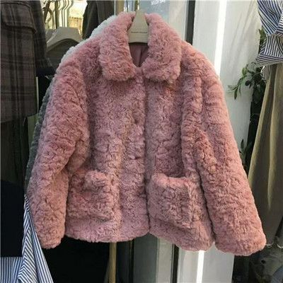 Női plüss kabát zsebbel két modell