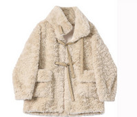 Női pehelykabát nyakkendővel és zsebekkel